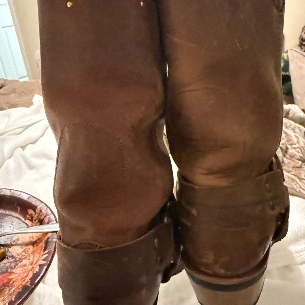 Frye Dark Brown Leather Ankle Booties